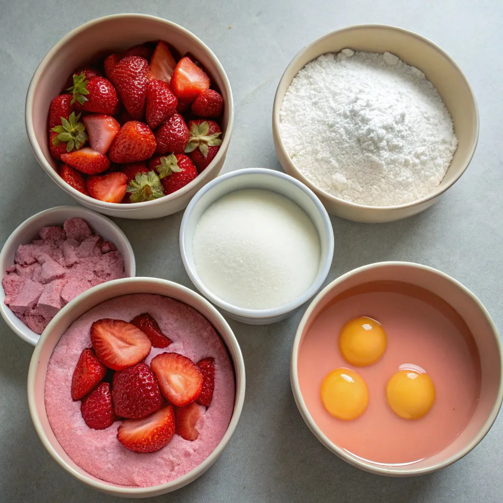 5-Ingredient Strawberry Yogurt Cake