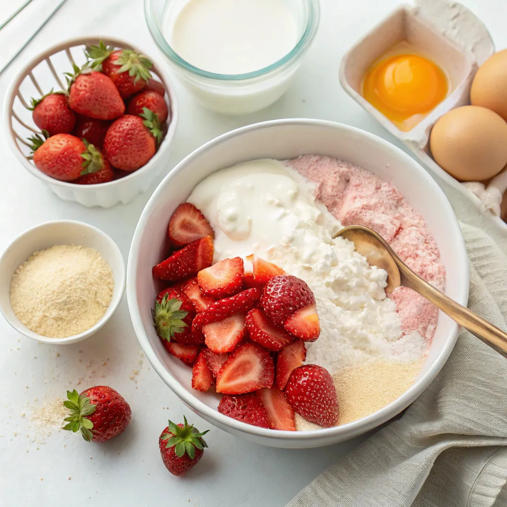 5-Ingredient Strawberry Yogurt Cake