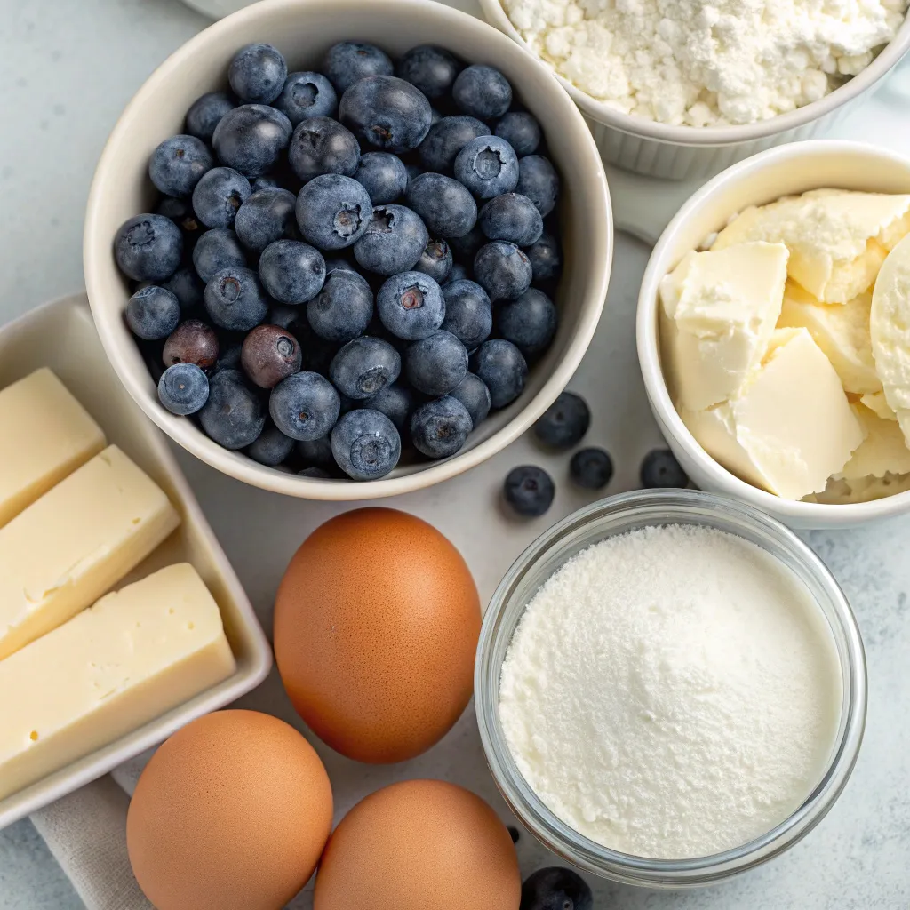 Blueberry Cheesecake Custard Slice