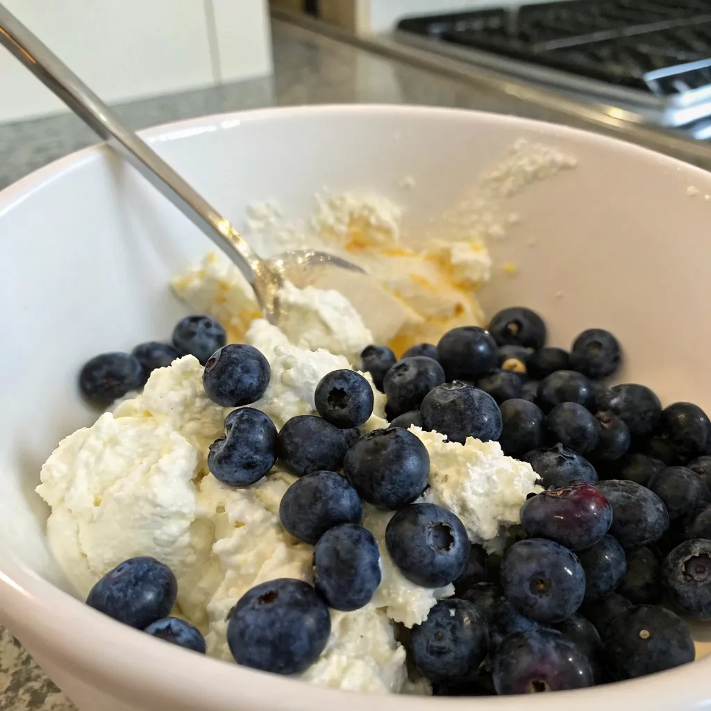 Creamy Blueberry Cottage Cheese Ice Cream