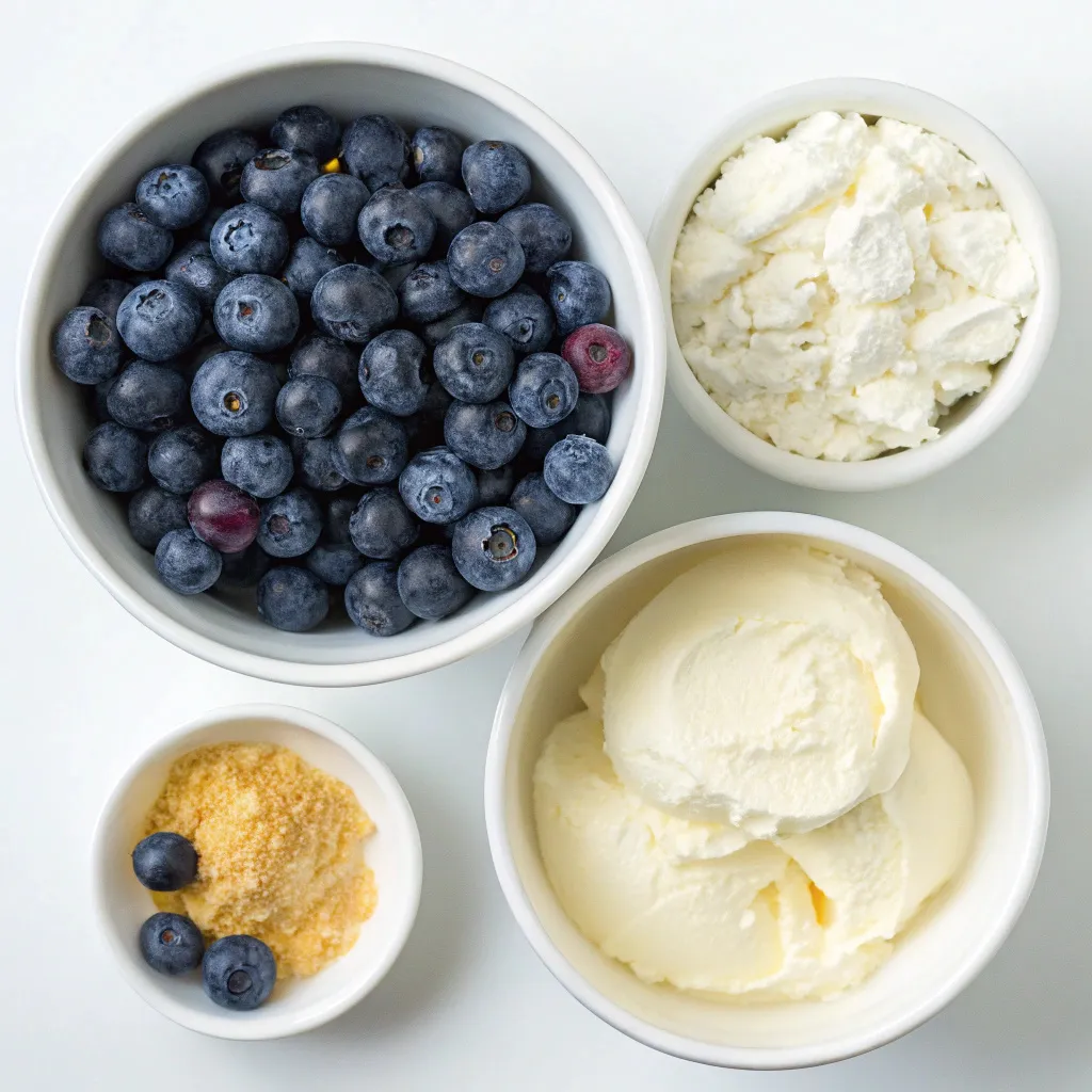 Creamy Blueberry Cottage Cheese Ice Cream
