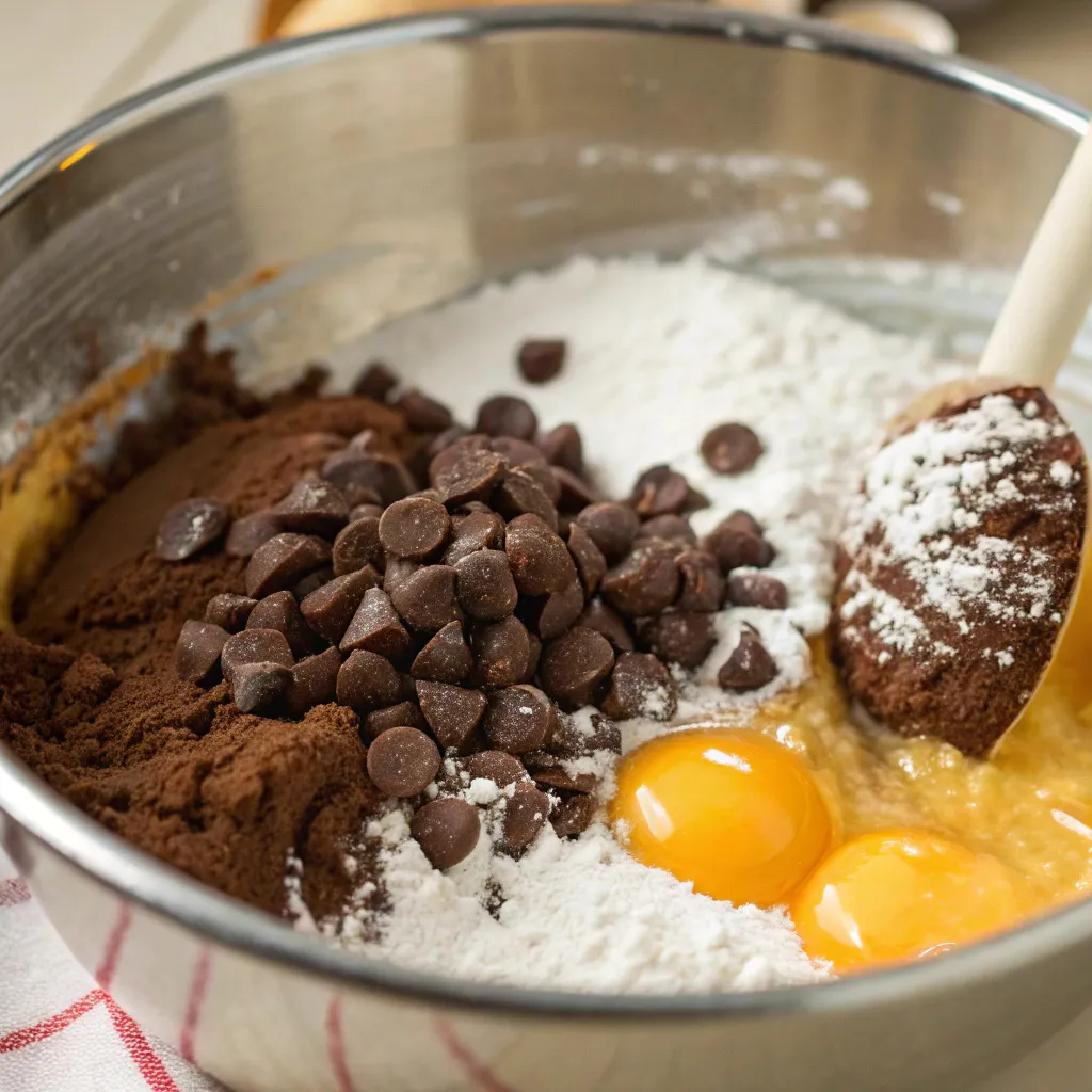 Brownie Cake with Crisp Top