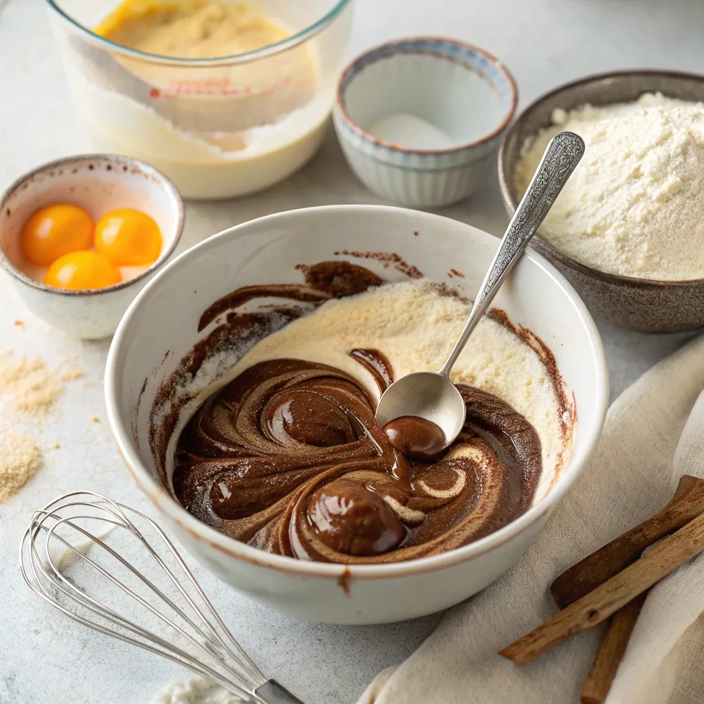 Chocolate Tahini Swirl Cake