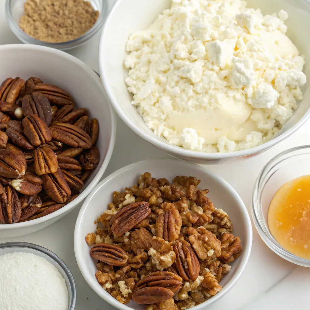 Cottage Cheese Pecan Pie Bars