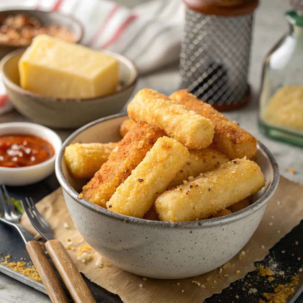 Irresistible Crispy Golden Cheese Sticks (5-Minute Cheesy Snack You’ll Love!) 8 Crispy Golden Cheese Sticks