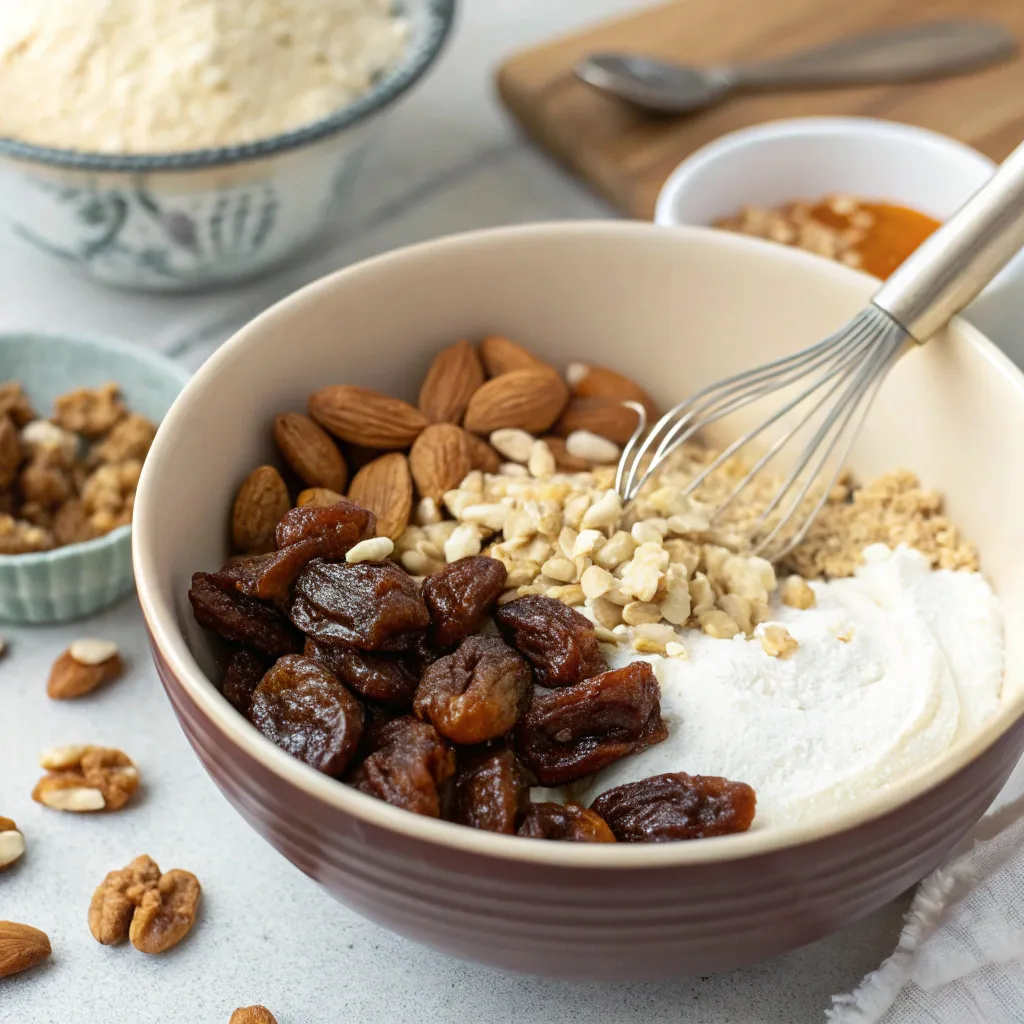 Date Almond Walnut Yogurt Loaf