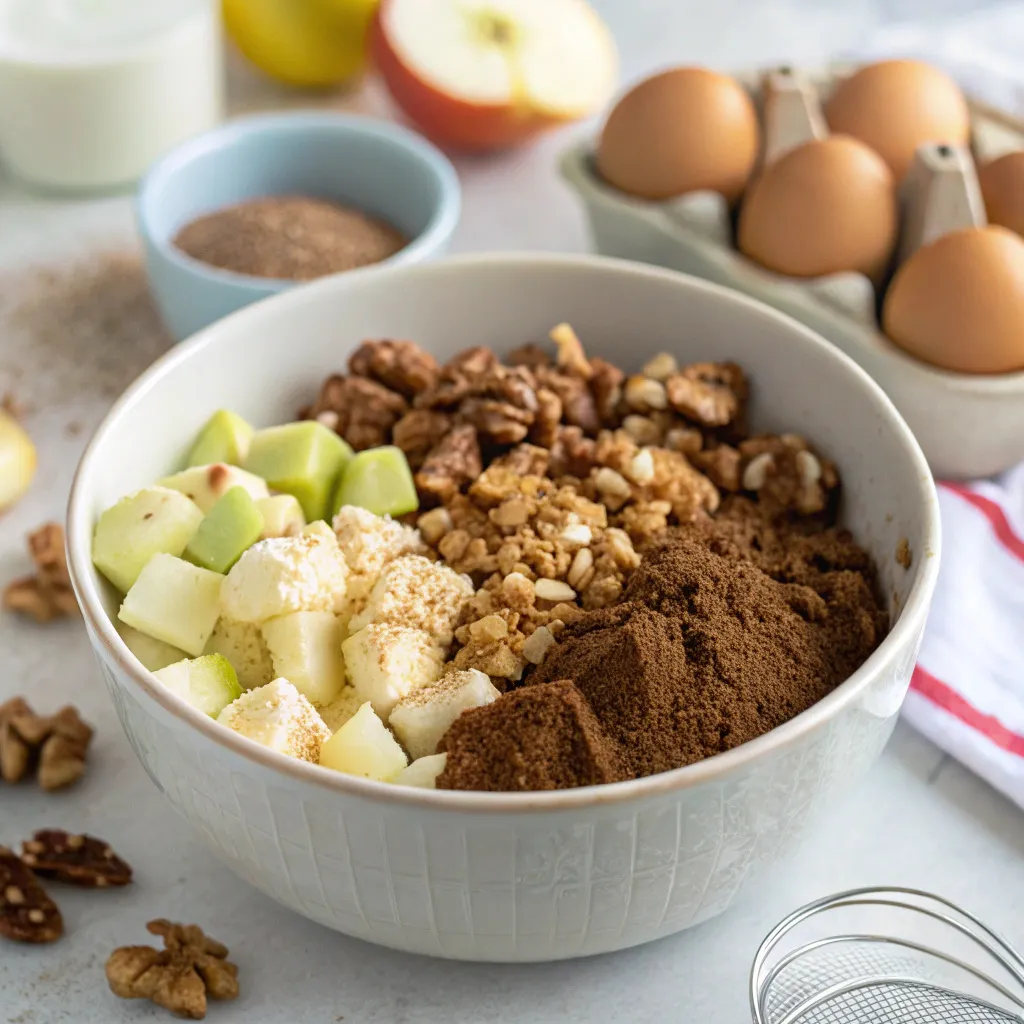 Flourless Apple Walnut Espresso Cake