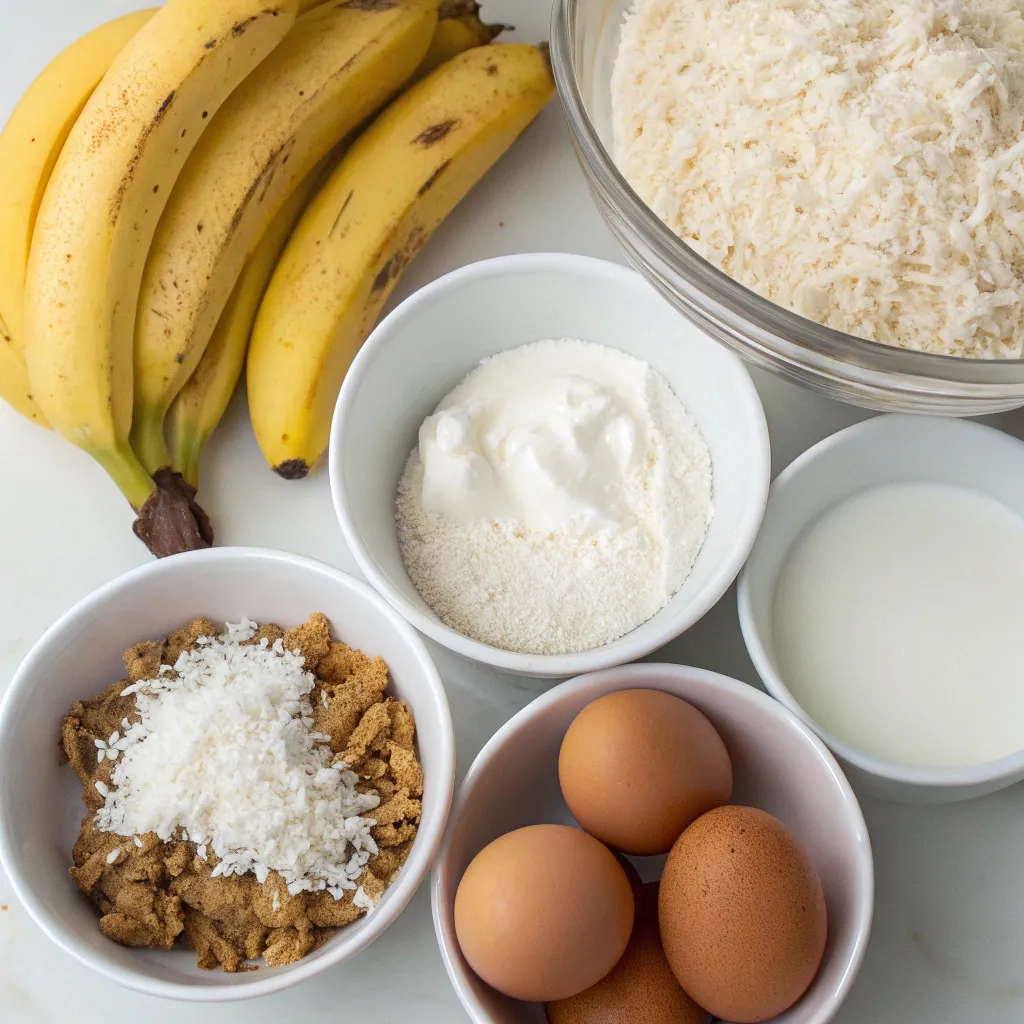 Flourless Banana Coconut Yogurt Cake