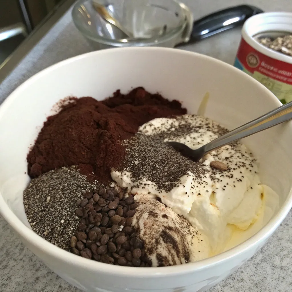 Flourless Black Cocoa & Chia Greek Yogurt Cake