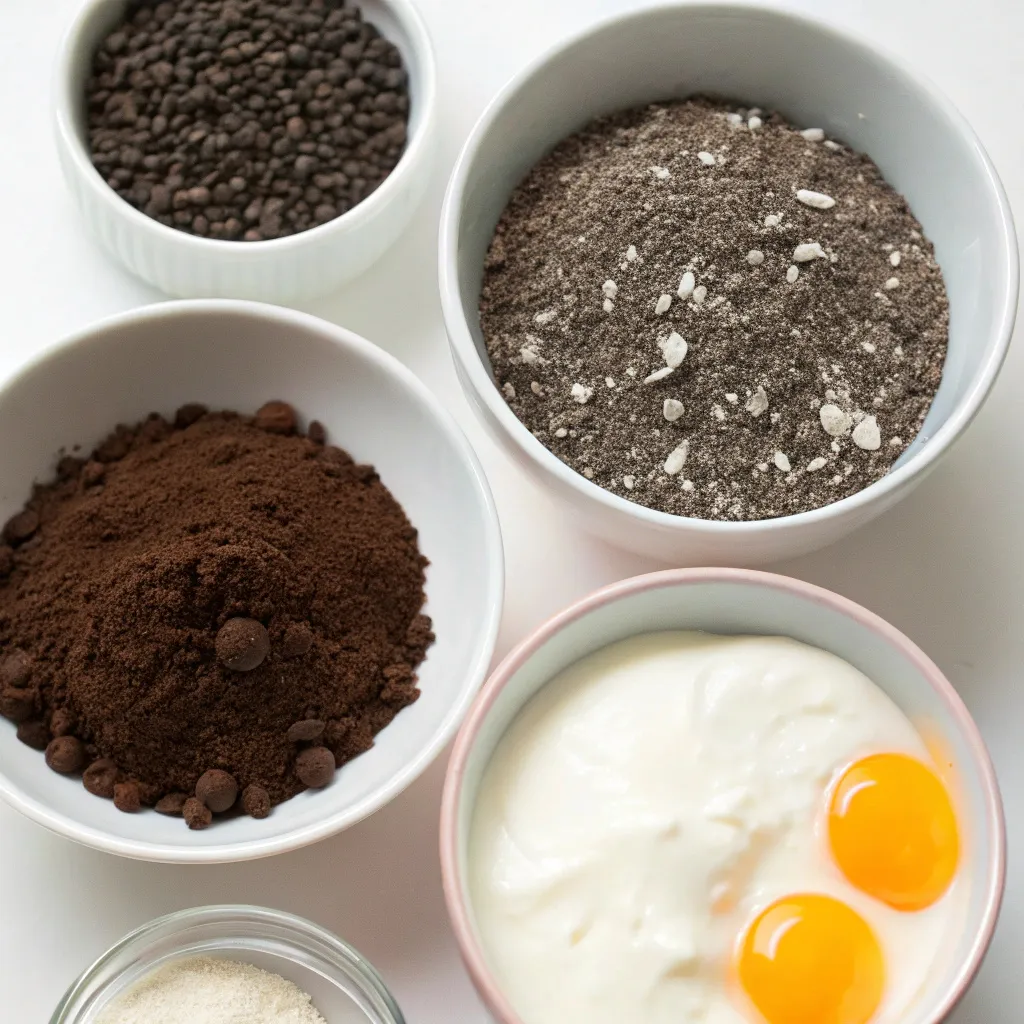 Flourless Black Cocoa & Chia Greek Yogurt Cake