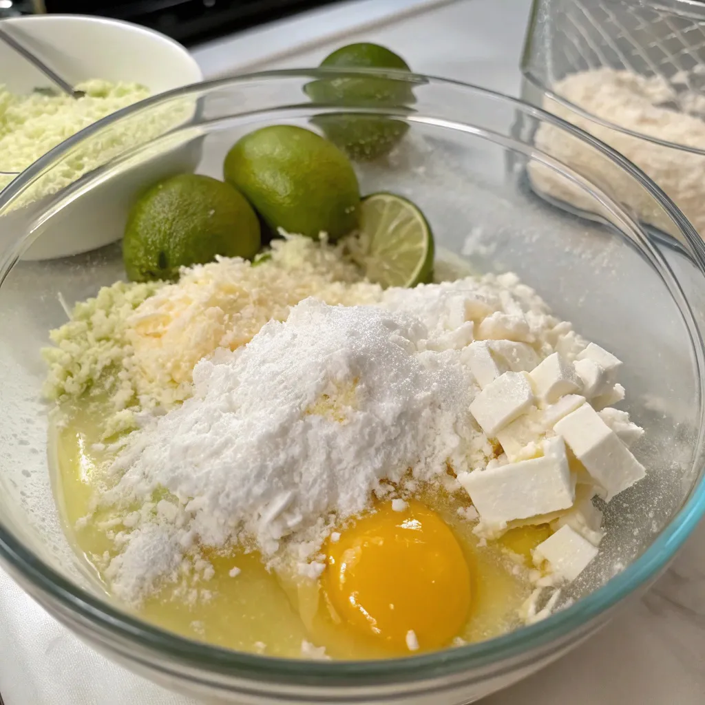 Flourless Coconut Lime Bars