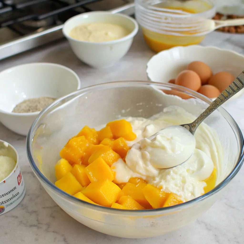 Flourless Mango Yogurt Cake