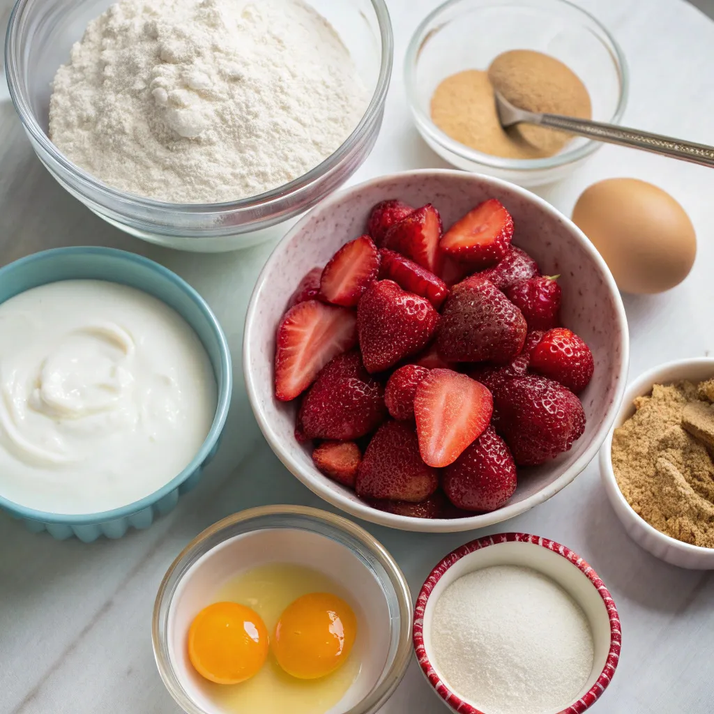 Flourless Strawberry Greek Yogurt Cake
