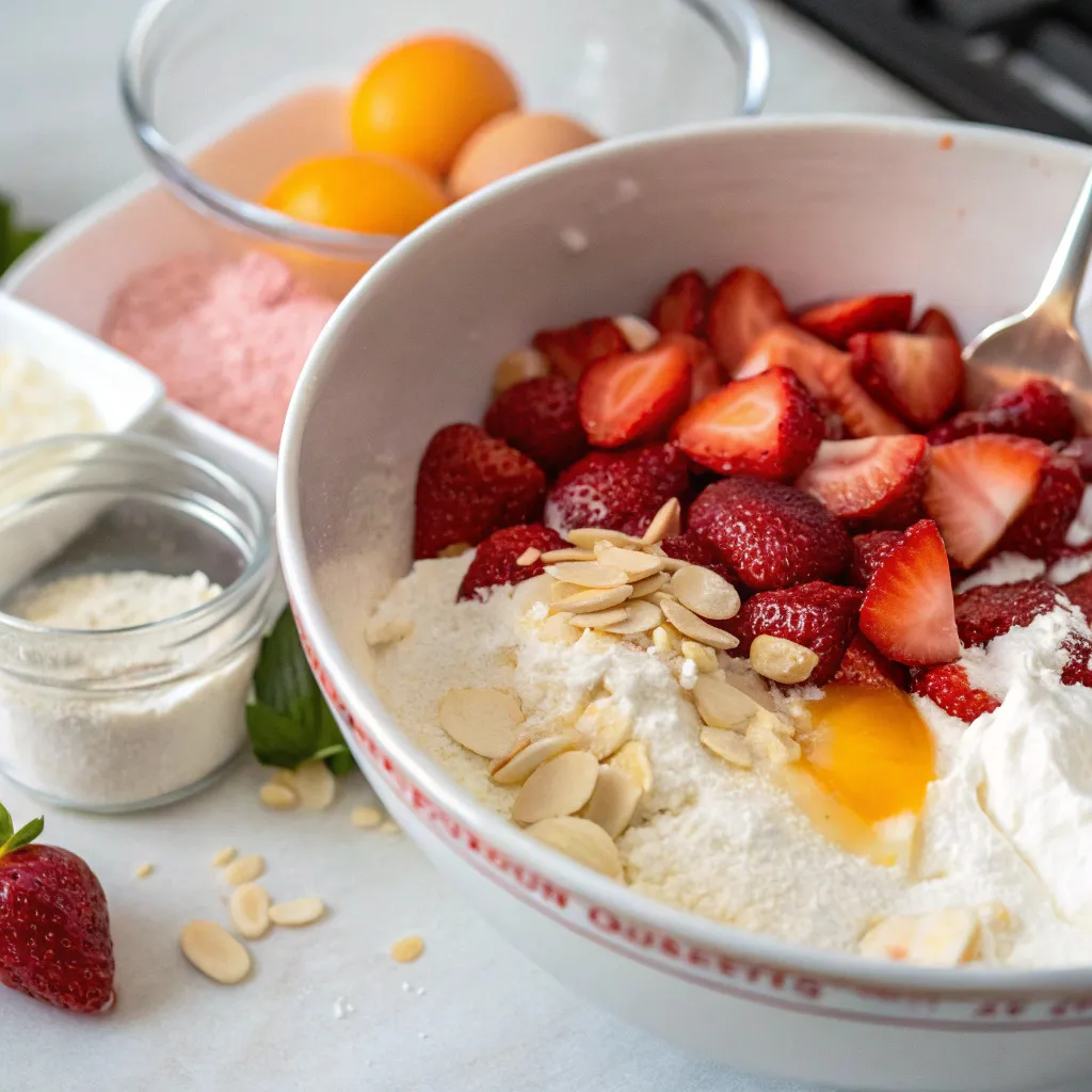 Flourless Strawberry Greek Yogurt Cake