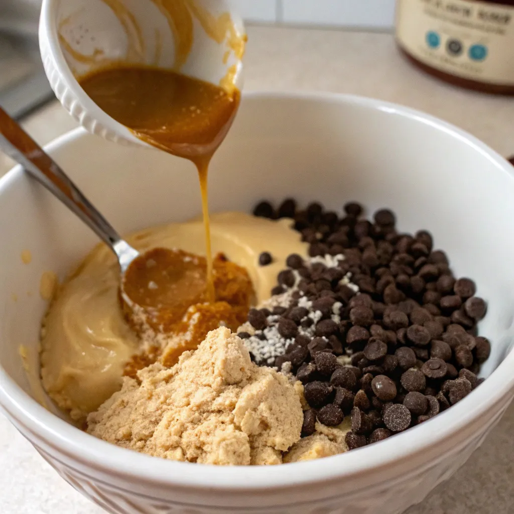 Flourless Tahini Chocolate Chip Cookies
