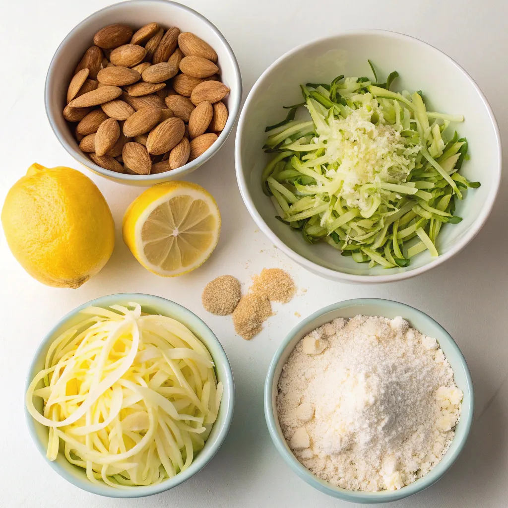 Flourless Zucchini Almond Lemon Loaf