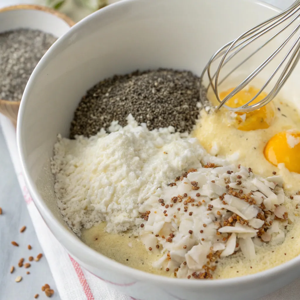 Fluffy Keto Coconut Chia Bread