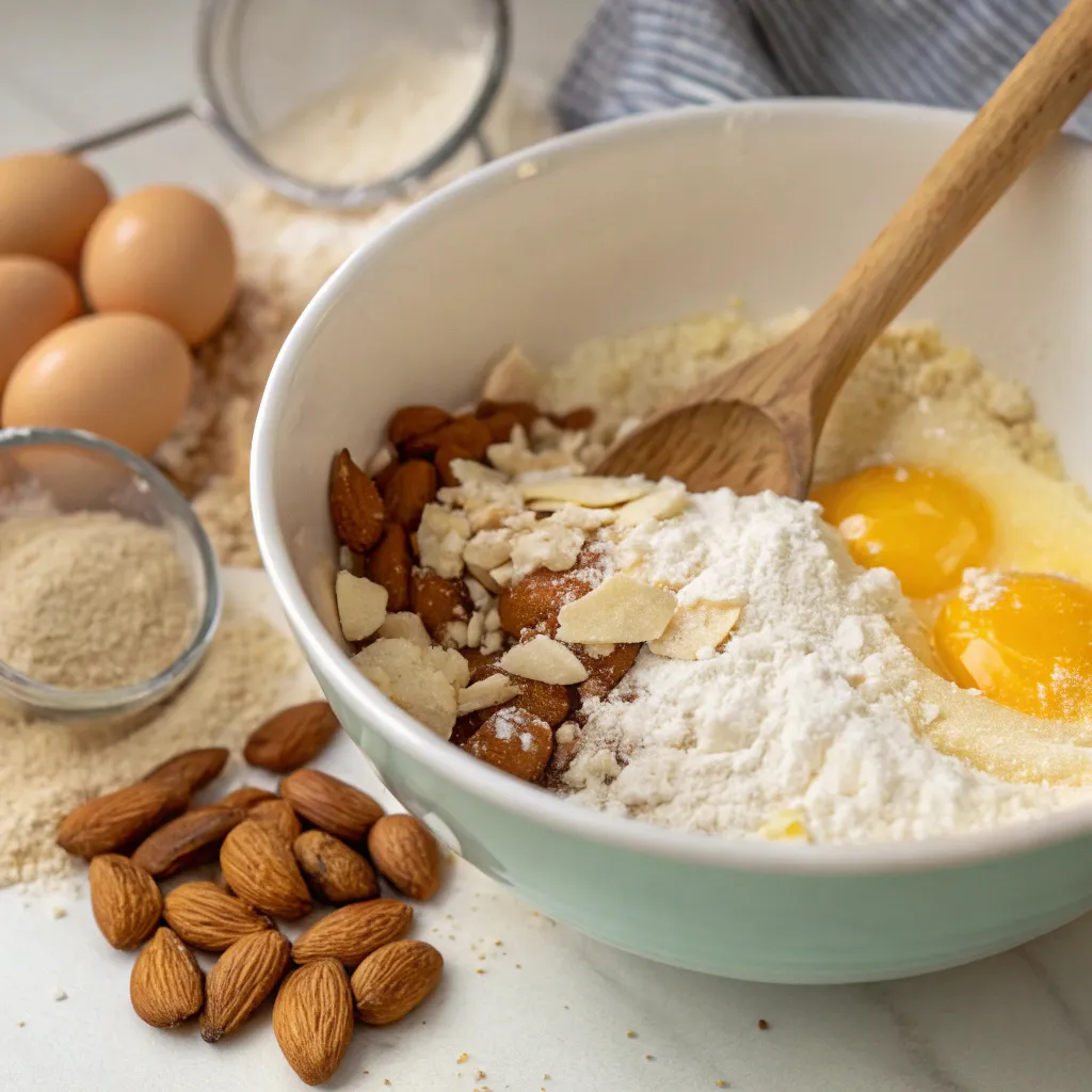 Gluten-free almond croissant cake