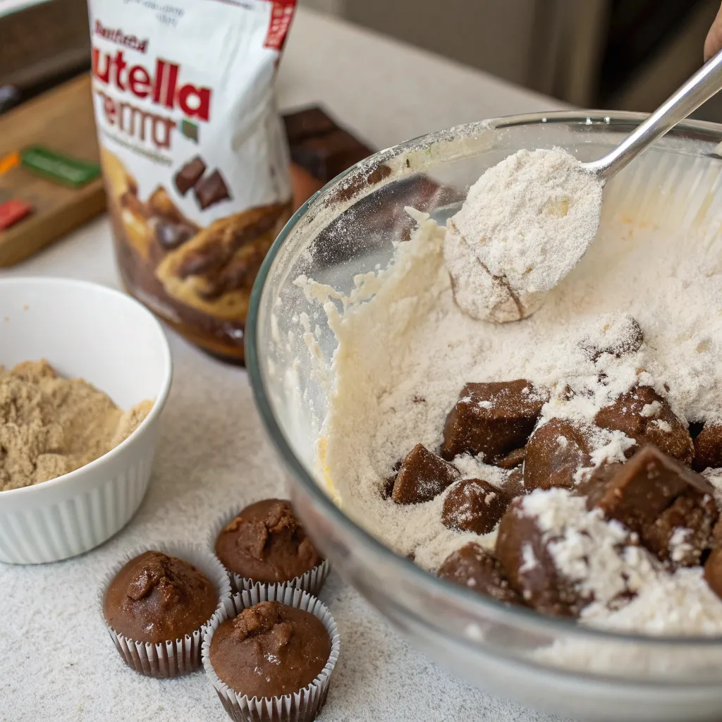 Gooey Nutella Stuffed Muffins