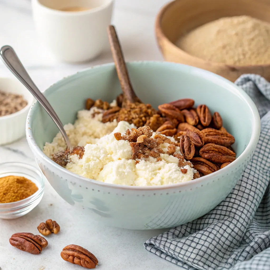 Keto Cinnamon Pecan Cottage Cheese Muffins