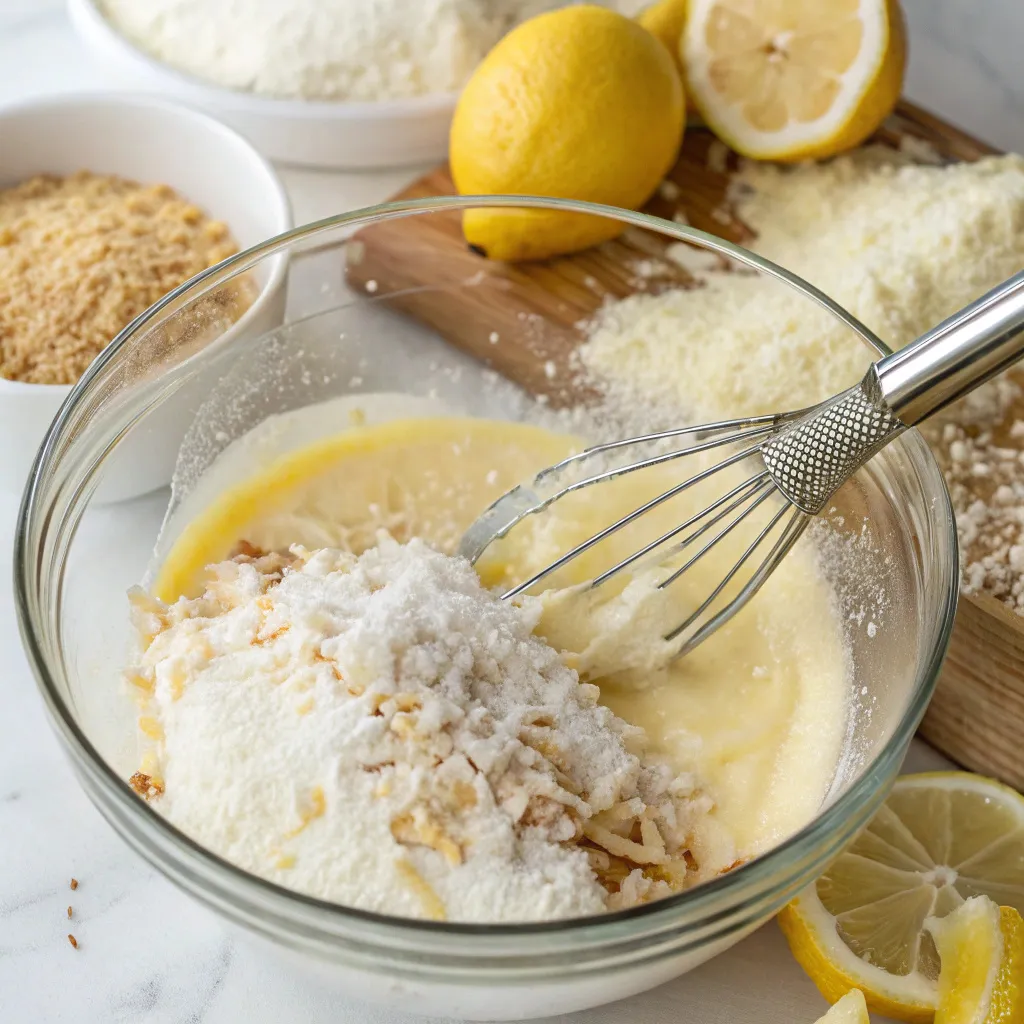 Lemon Coconut Custard Bake