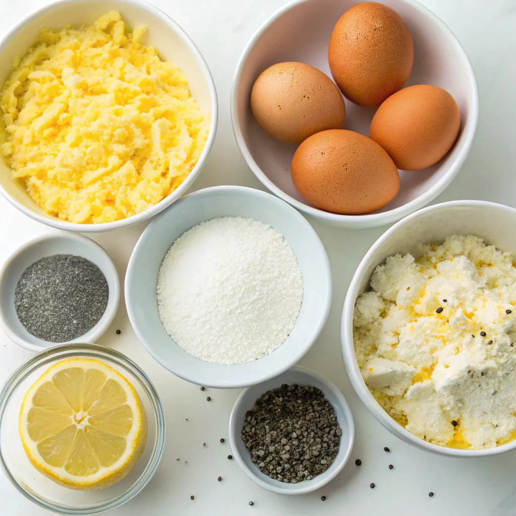 Lemon Poppy Seed Cottage Cheese Bake