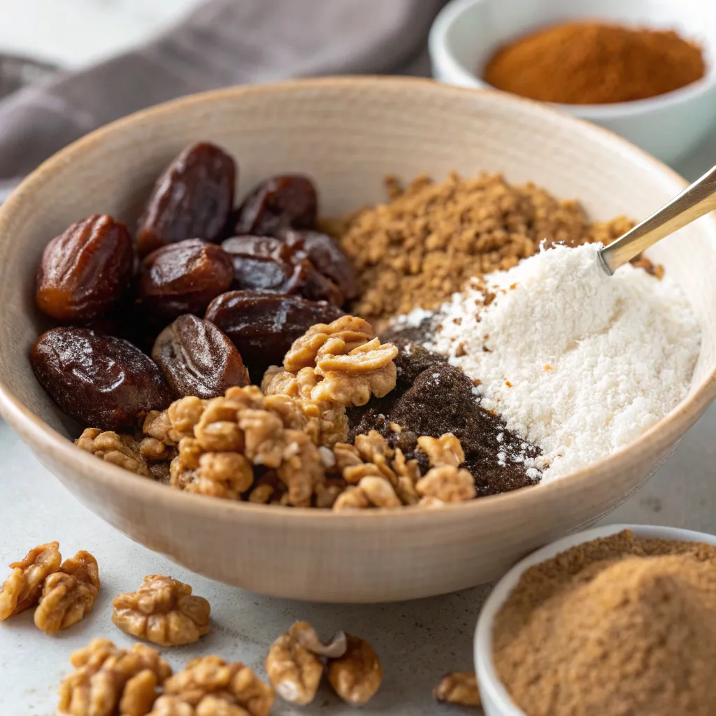 No-Bake Espresso Walnut Date Balls
