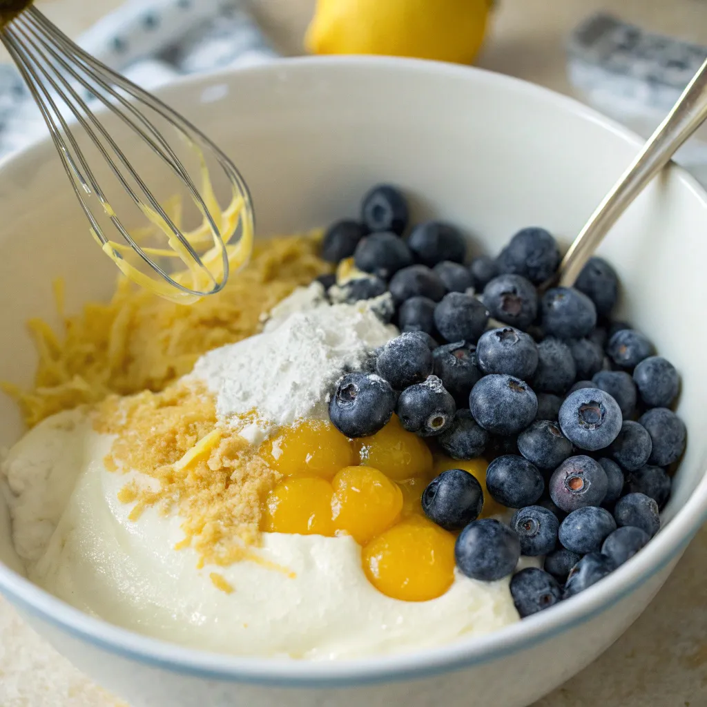 No Flour Blueberry Lemon Yogurt Cake