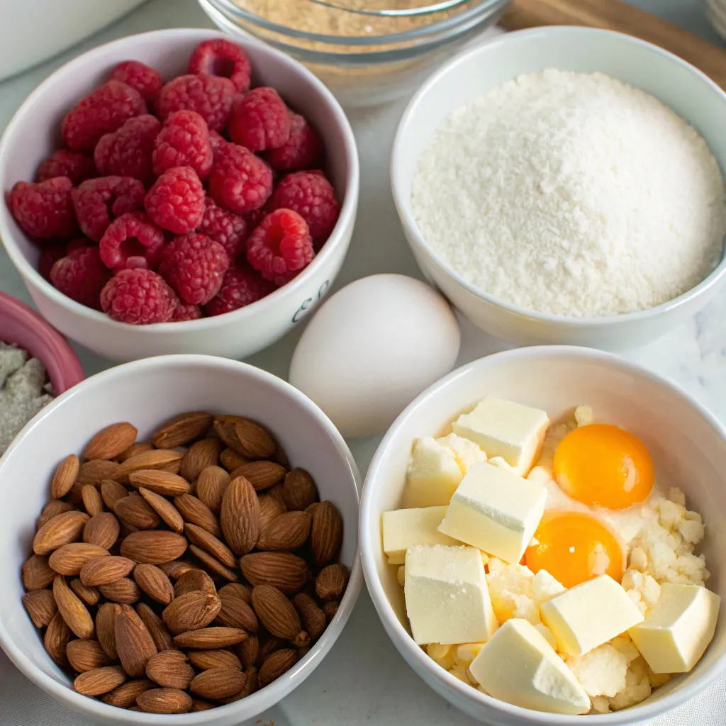 No Flour Raspberry Almond Loaf Cake