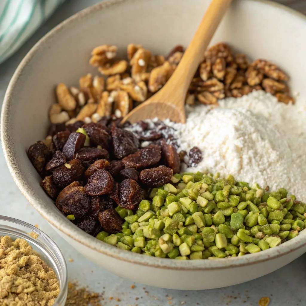 Pistachio Date Walnut Loaf