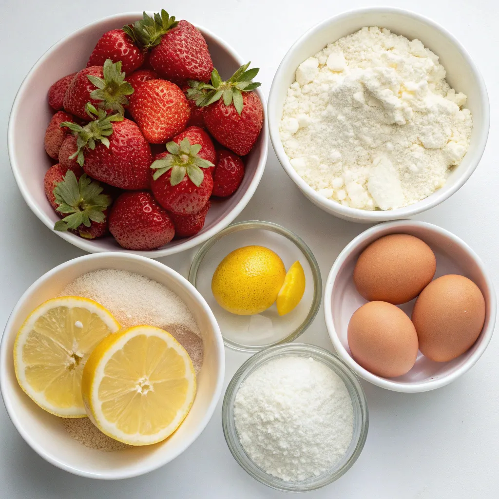 Strawberry Lemon Cottage Cheese Muffins