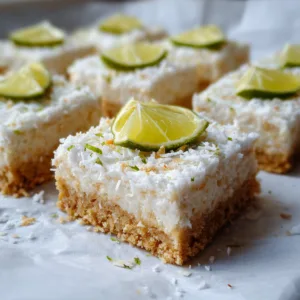 Flourless Coconut Lime Bars