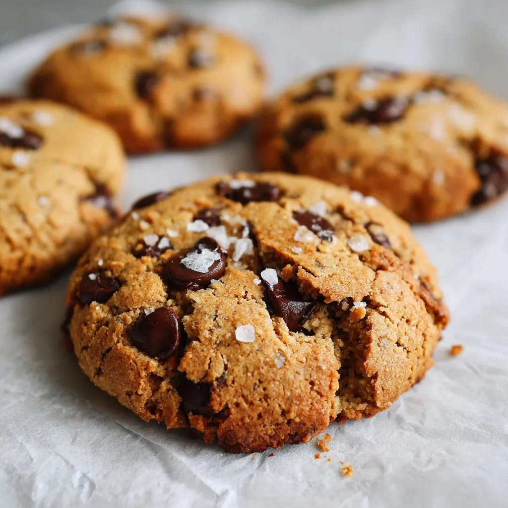 Flourless Tahini Chocolate Chip Cookies