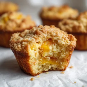 Peach Cobbler Muffins