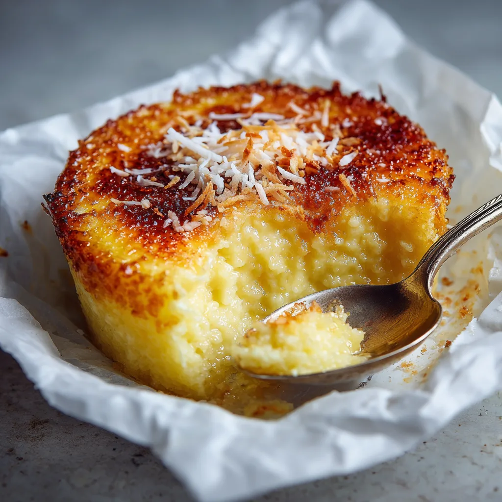 Lemon Coconut Custard Bake
