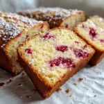 No Flour Raspberry Almond Loaf Cake