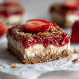 These Shockingly Creamy Sugar-Free Strawberry Cheesecake Bars Will Change Dessert Forever
