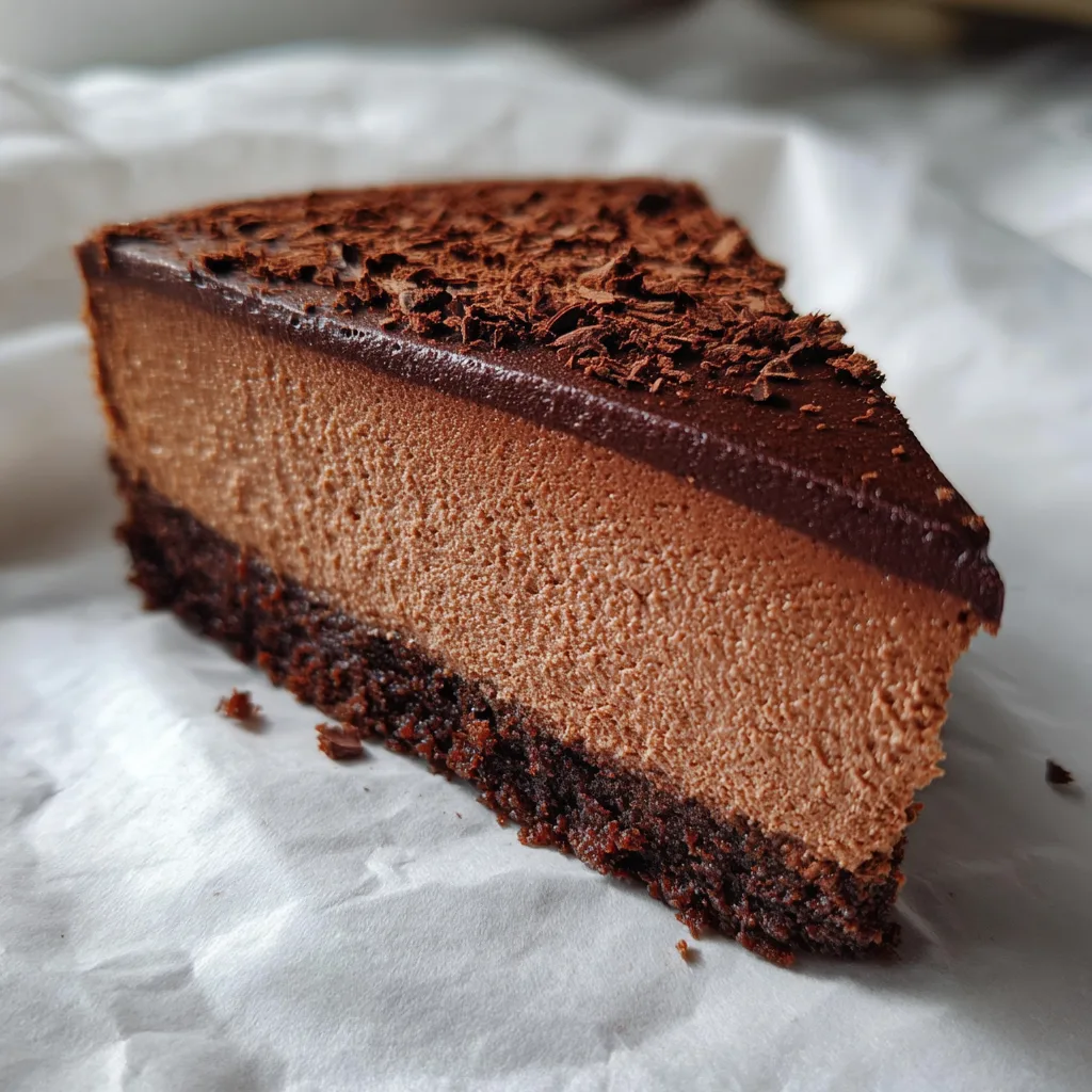 3-Ingredient No-Bake Chocolate Mousse Cake