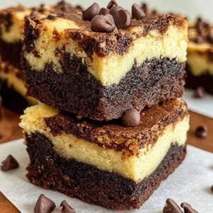High Protein Greek Yogurt Banana Cheesecake Brownies with Chocolate Chip Layers