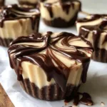 No-Bake Frozen Peanut Butter Greek Yogurt Chocolate Swirl Cups