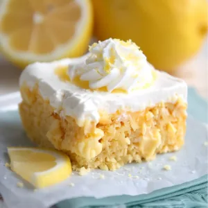 Amazing Keto Lemon Poke Cake