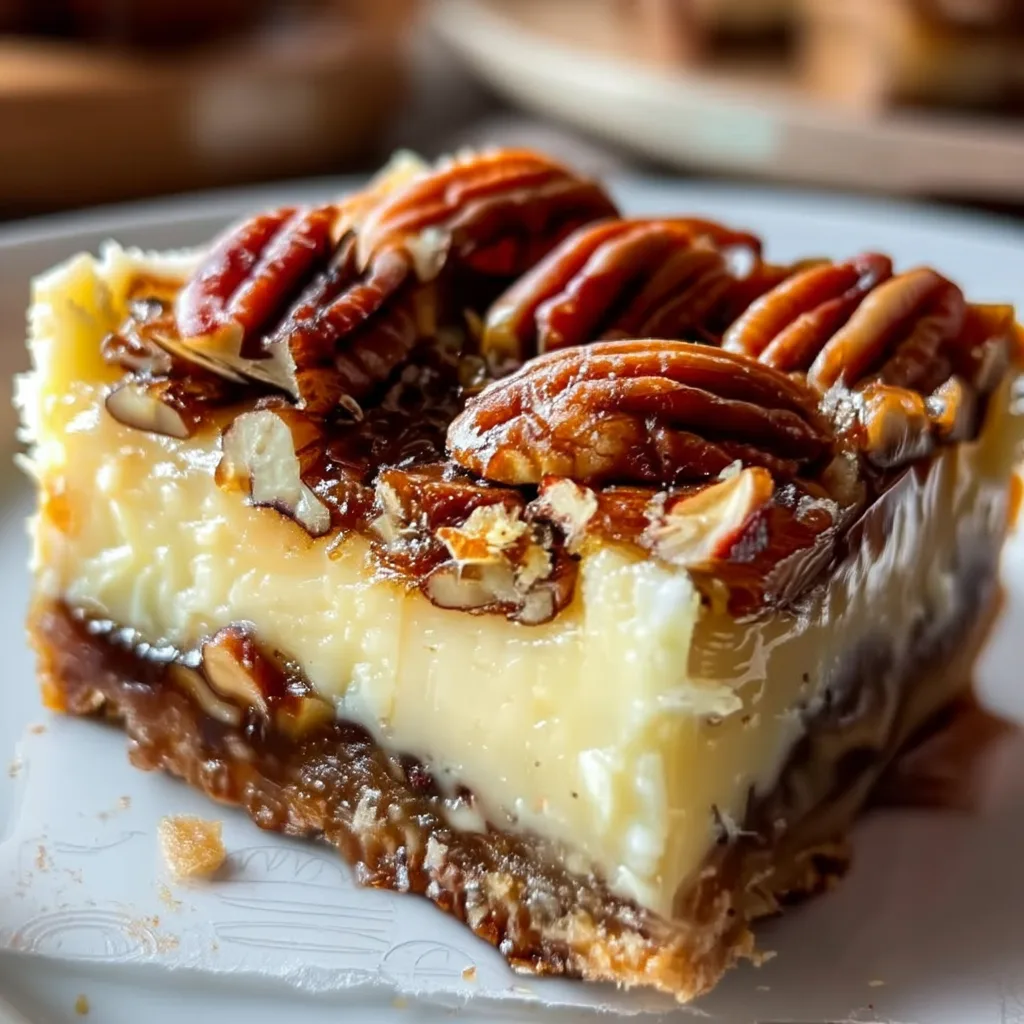 Cottage Cheese Pecan Pie Bars