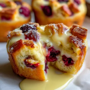 Lemon Berry Bread Pudding Muffins