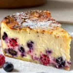 Blueberry Cheesecake Custard Slice