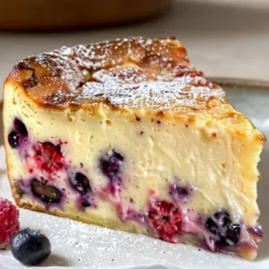 Blueberry Cheesecake Custard Slice