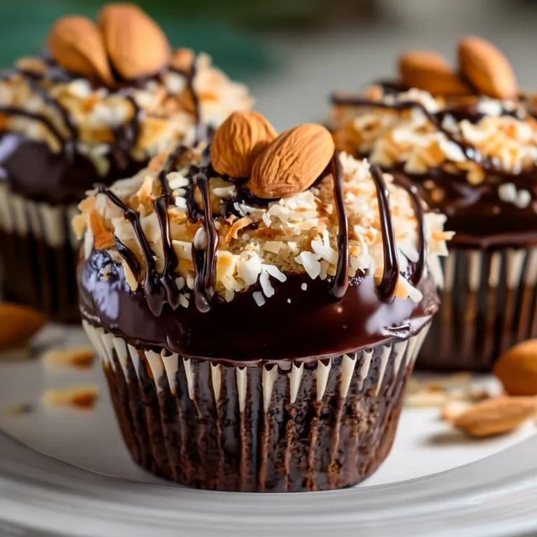 Sugar-Free Almond Joy Cupcakes