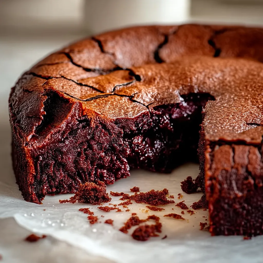 Brownie Cake with Crisp Top
