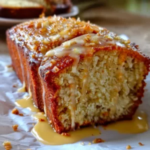 Warm Banana Bread Pudding Cake