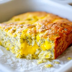 Lemon Poppy Seed Cottage Cheese Bake