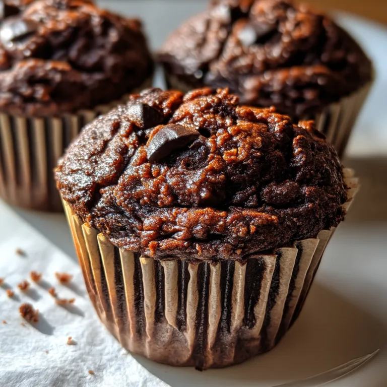 Chocolate Greek Yogurt Banana Muffins